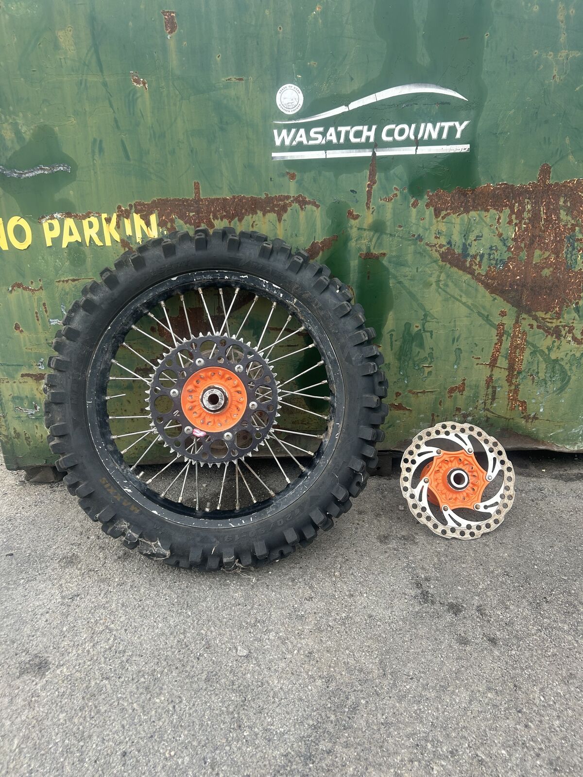 2004 KTM 250SX Wheel Set (Rear Wheel & Rear Rotor) 120/90-19