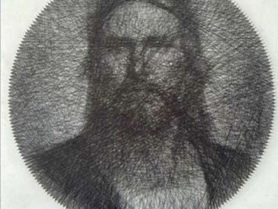Unique Jesus String Art Framed Wall Decor - Handmade, Intricate Black Thread Design. Framed in a customized shadowbox, 27“ x 27“