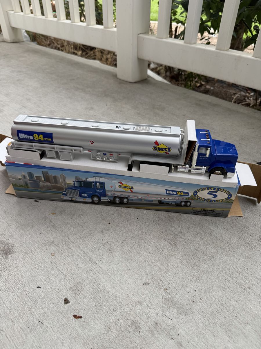 Fifth of a Series Sunoco Ultra 94 Octane Blue Tanker Truck Die-Cast Model with Box