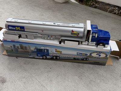 Fifth of a Series Sunoco Ultra 94 Octane Blue Tanker Truck Die-Cast Model with Box