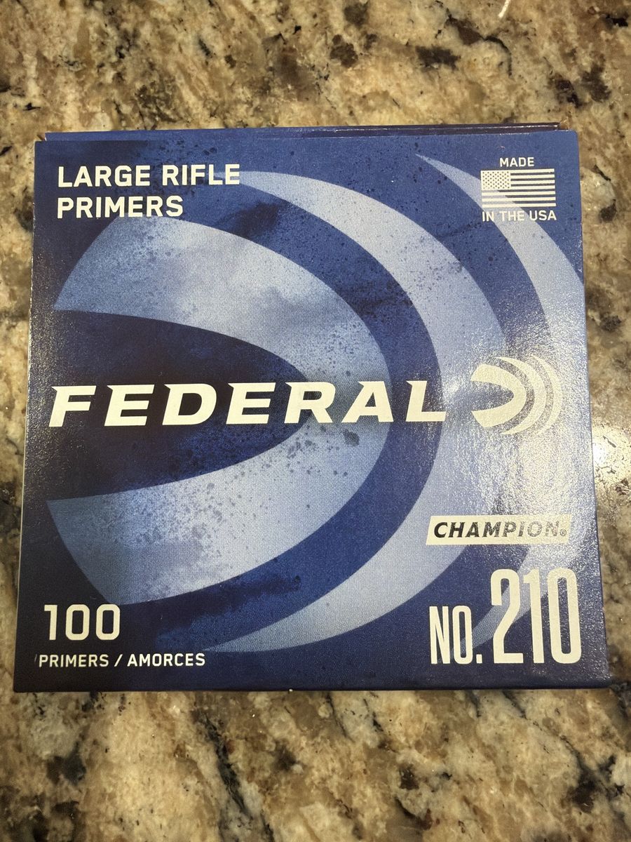 Federal Champion No. 210 Large Rifle Primers - 100 Count Box