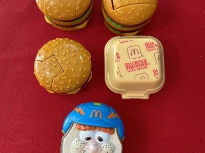 Lot Of 5 vintage Mcdonalds Happy Meal Changeables