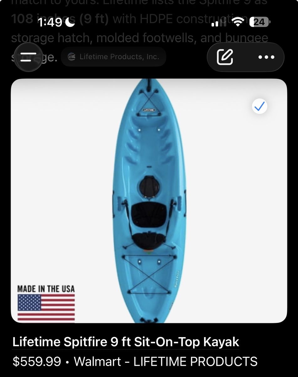 2 Lifetime 9 ft Sit-On-Top Kayak