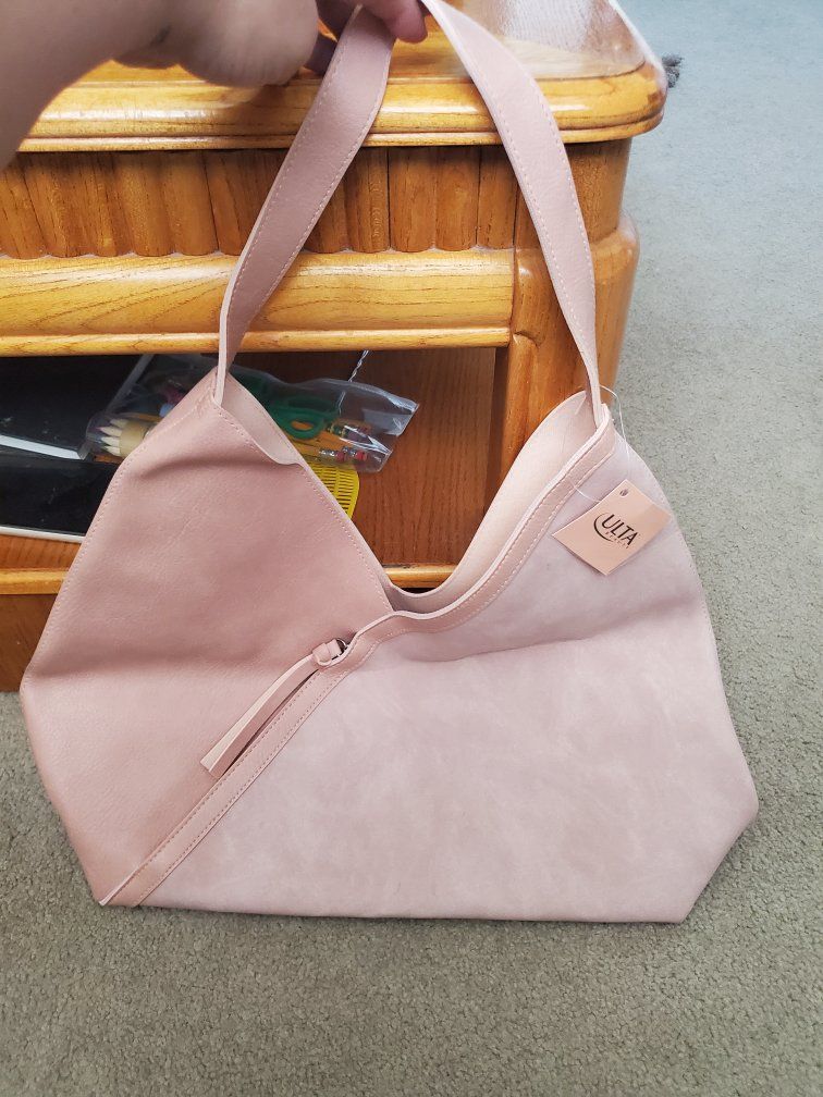 Ulta Blush Pink Faux Suede Hobo Bag - New with Tags, Soft & Spacious Shoulder Purse
