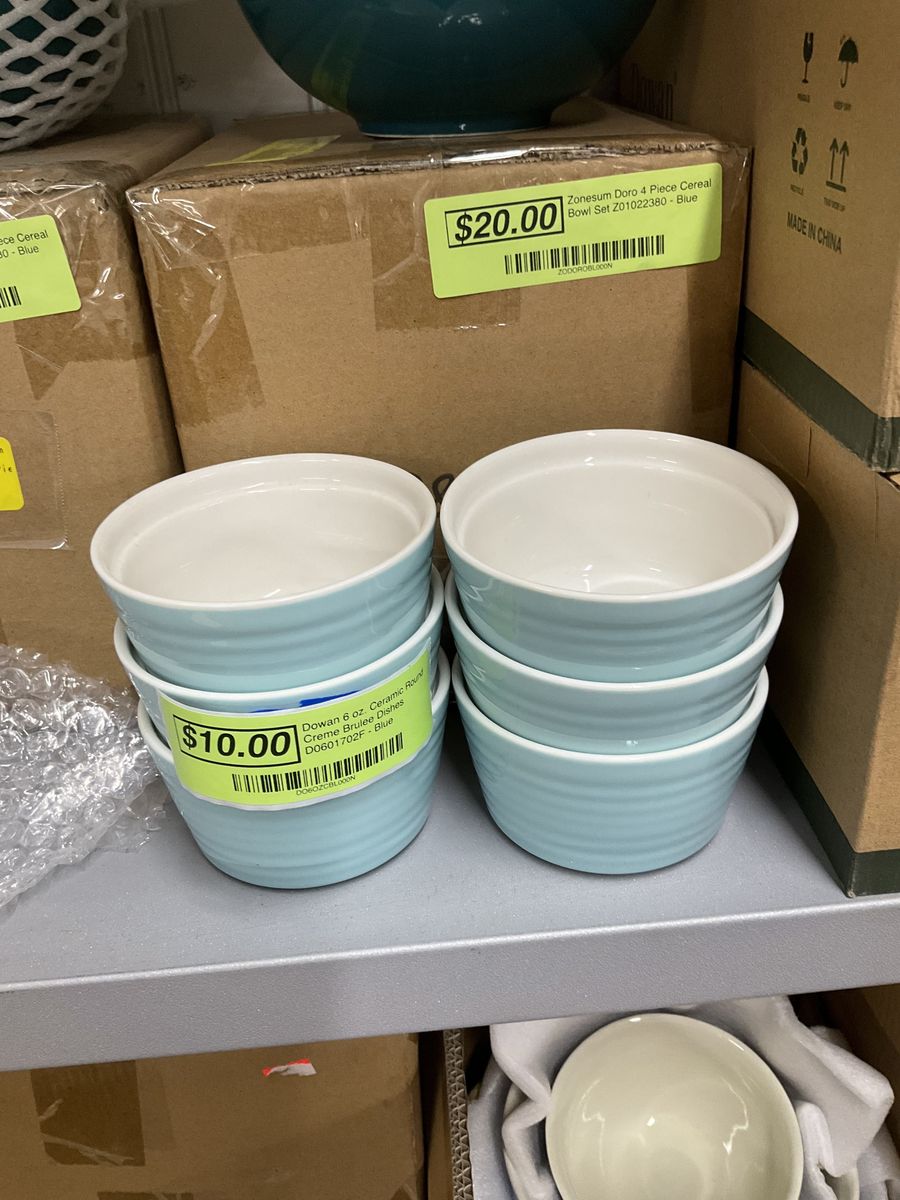 Dowan Ceramic Round Crème Brûlée Dishes