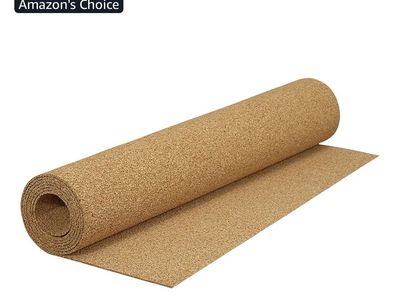 QEP 72000Q Natural Cork Underlayment Roll - 4ft x 50ft (200 sq. ft.), 6mm Thick for Flooring