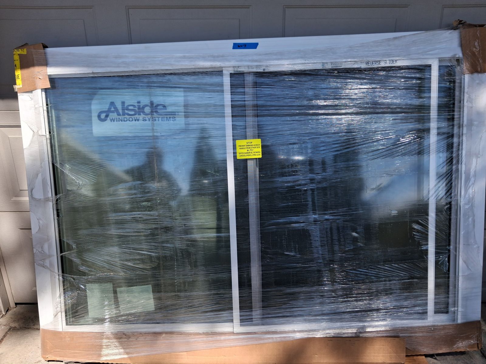 Alside 2-Lite Reverse Slider Window Model 3A02 70 3/4 x 47 3/4 White Vinyl New