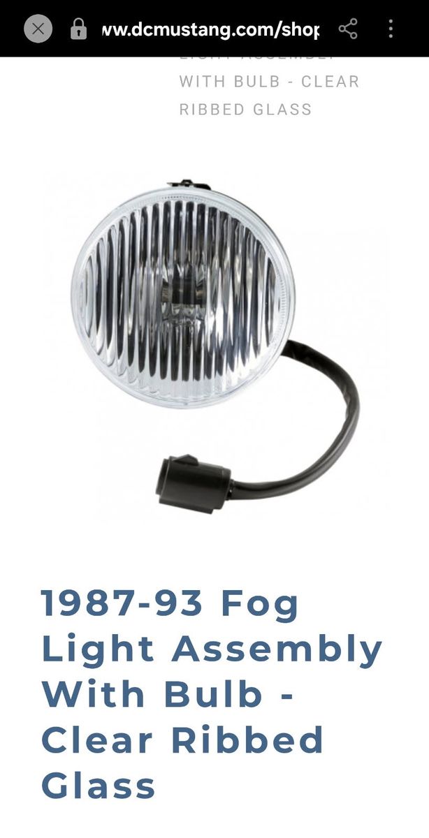 87-93 Ford Mustang GT/Cobra Fog Lamp Assembly