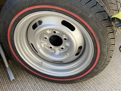 Three BF Goodrich Redline Radial Tires and wheels 185/65/15 Corvette