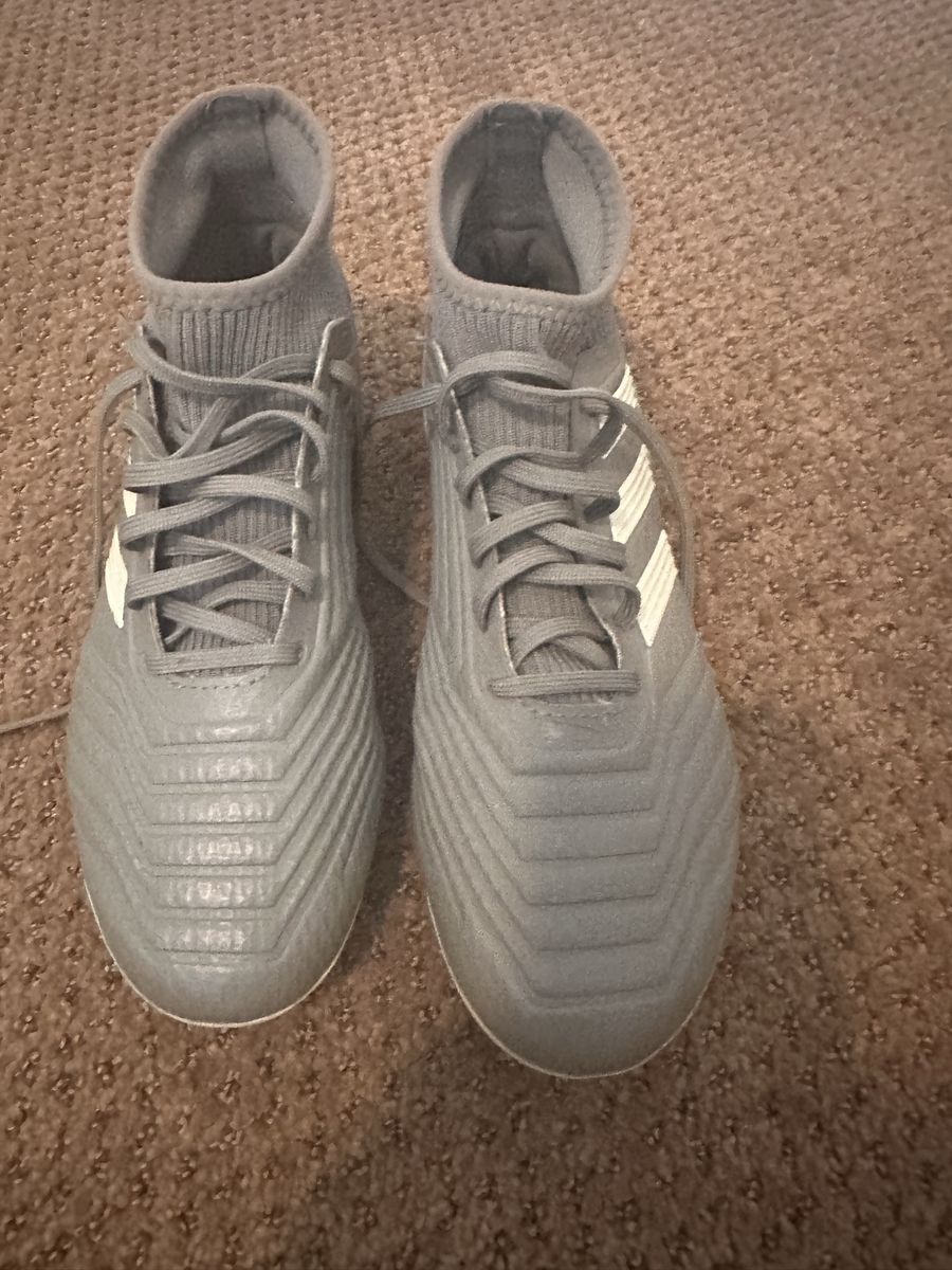 Adidas Predator Soccer Cleats Gray/green High Top Men's Size 7