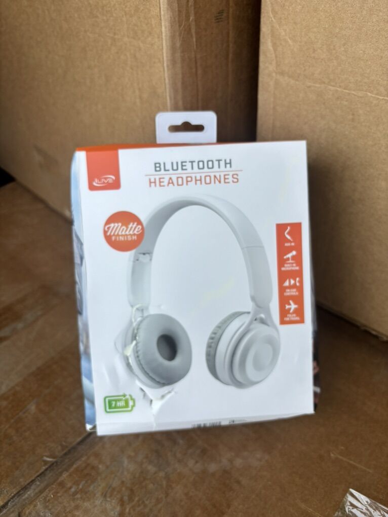 iLive Bluetooth Headphones - Matte White