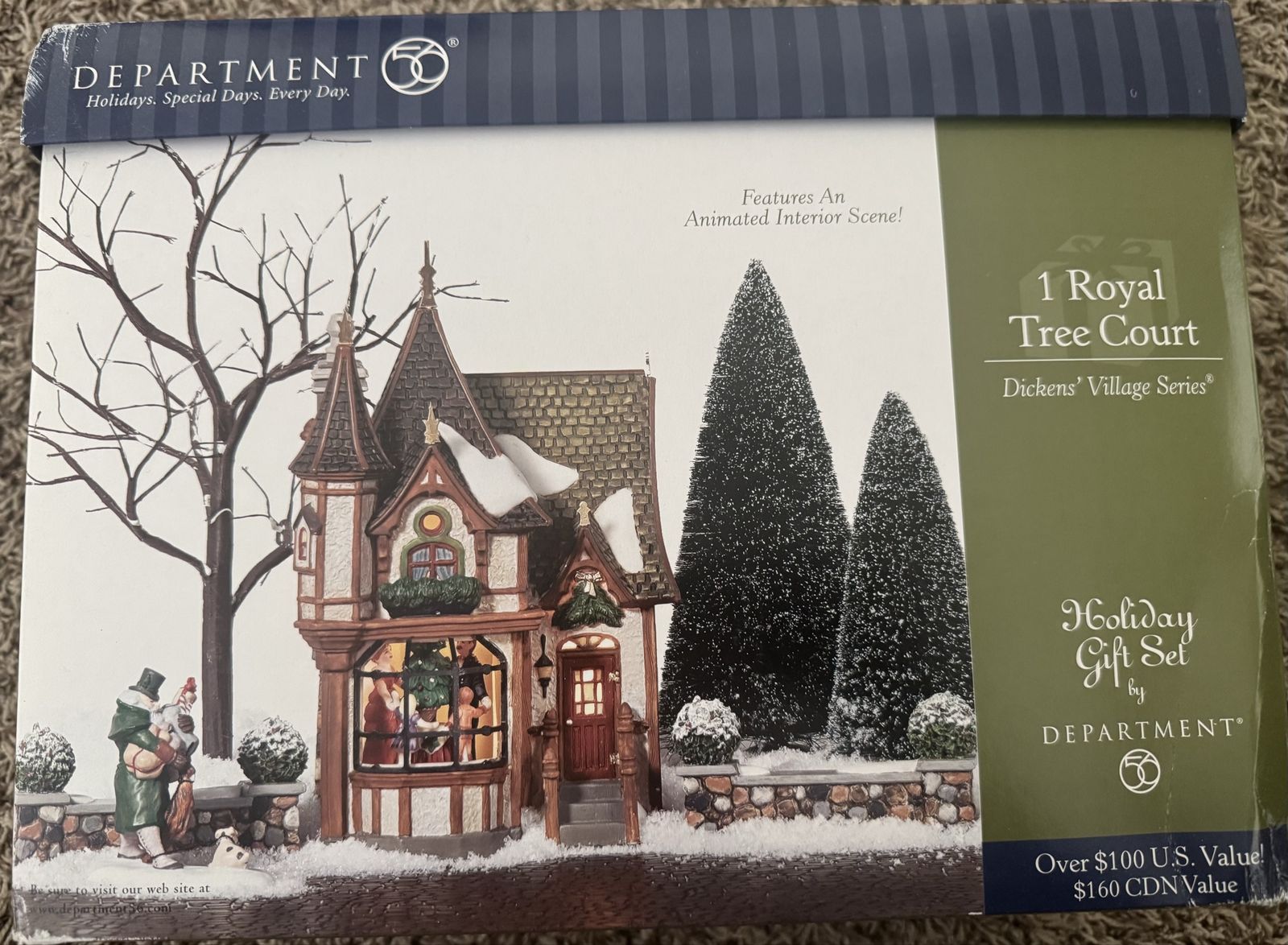 Department 56 Dickens' Village Series 1 Royal Tree Court Holiday Gift Set