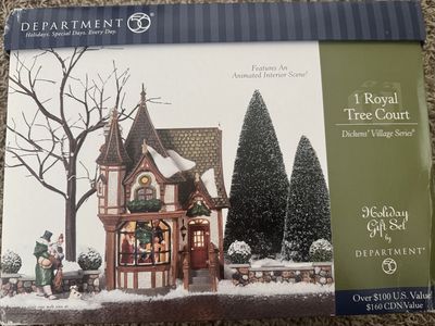 Department 56 Dickens' Village Series 1 Royal Tree Court Holiday Gift Set