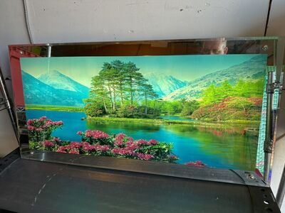 Mirror Wall Motion Sound Lighted Lake Pond