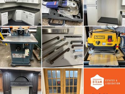 ONSITE Liquidations Auction Complete Cabinet Shop, BTEAM 5-21-2026, 10AM Cabinet Sets Tools, Counters EVERY thing Must GO!!!