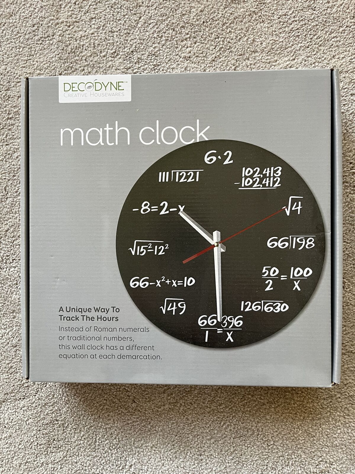 Math Equation Wall Clock