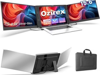 NEW 15.6" Laptop Screen Extender, FHD 1080P Triple Portable, Ultra-Slim for 13.3"–17.3" Laptops, USB-C & HDMI Plug & Play