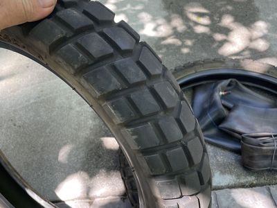 Motorcycle tires 120/90-17M/C 64S and 90/90-21M/C 54S