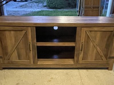 Modern Farmhouse Rustic Oak TV Stand