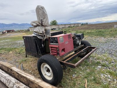 Welding trailer with cutting torch
