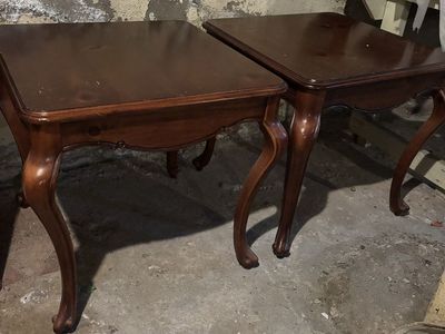 Two wooden side Tables