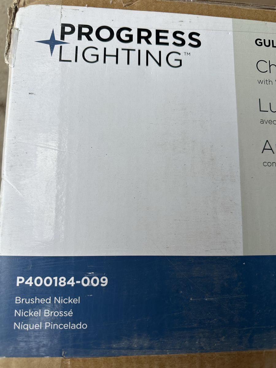 Brushed nickel light