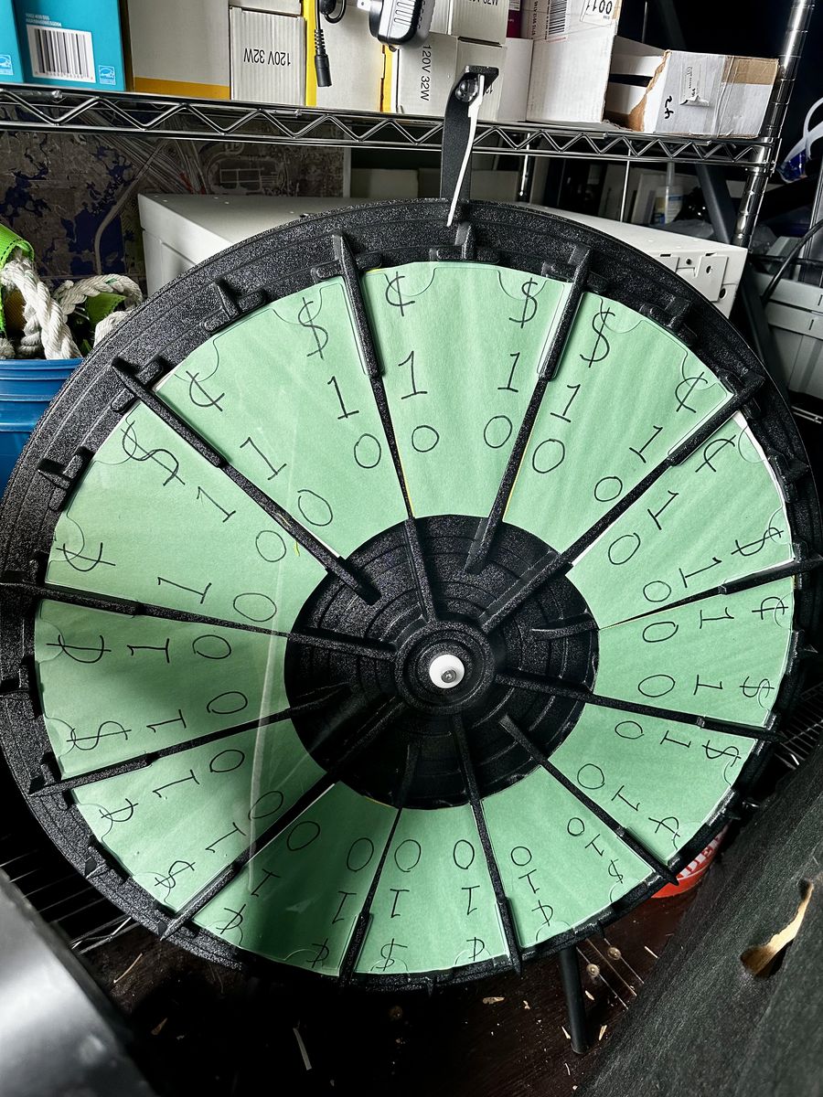 24" Tabletop Prize Wheel with Metal Stand