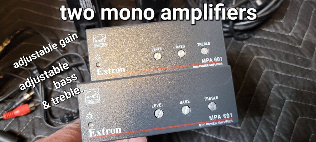 2x Extron mpa 601 amplifiers with extras