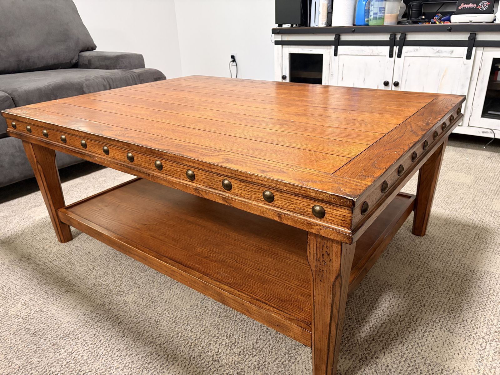 Solid Wood Rustic Coffee Table