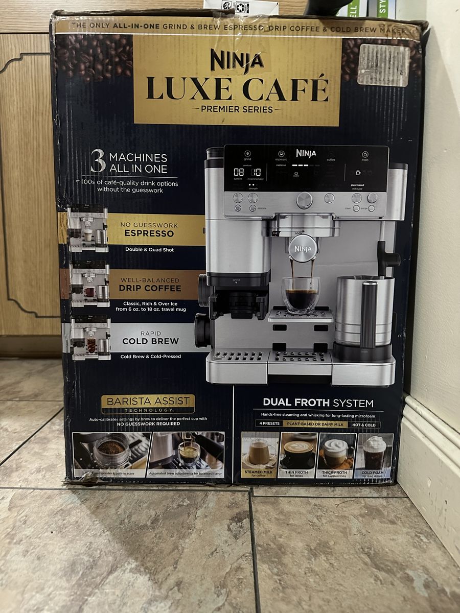 Ninja Luxe Café Premier Series 3-in-1 Espresso Drip Coffee Cold Brew Maker