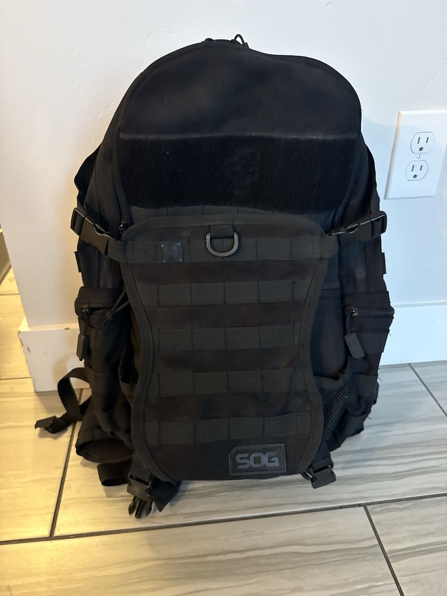 SOG Ninja Tactical Day Pack - Black, MOLLE Compatible Backpack for Everyday Carry & Outdoors