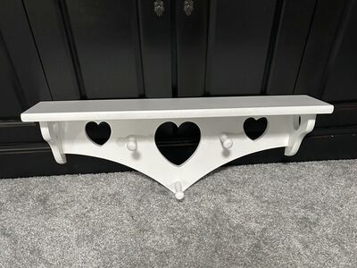 Vintage Heart Cutout Wall Shelf