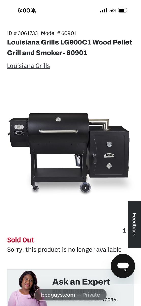 Louisiana Smoker and Grill.