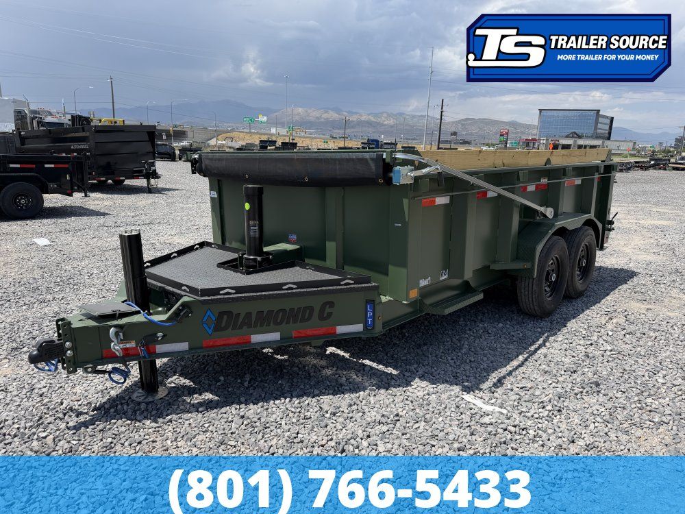 7x14 Diamond C LPT 207 Pacesetter Pkg Dump Trailer - 32" Sides - 15.5K GVWR -