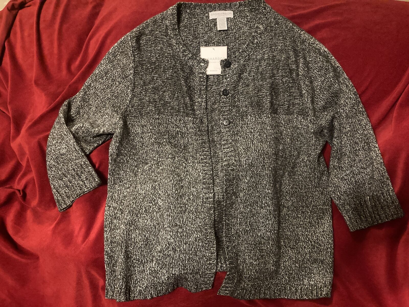 Sagharbor Woman’s Warm Wishes Cardigan New Size XXL