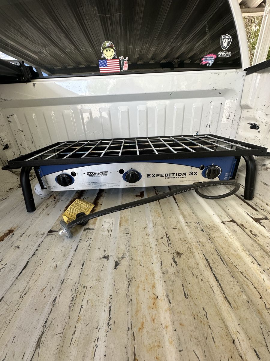 3 burner camping grill camp chef