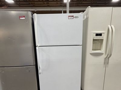 Whirlpool White Top Freezer Refrigerator - Used Good Condition