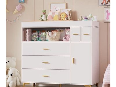 Changing Table with Drawers and cabinet