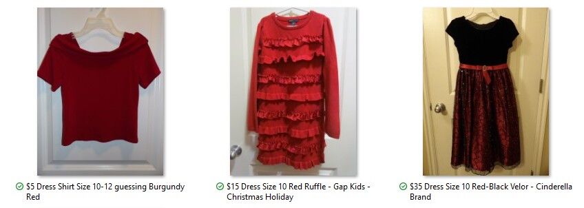 Size 10-12 Girl's Church Christmas Holiday Dresses and Dress Shirt/Top ~ Wedding Flower Girl