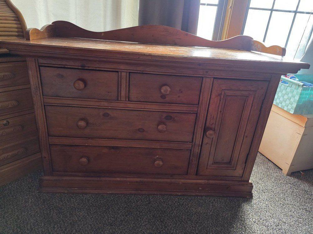 Solid Wood Baby Furniture Set – Changing & Armoire