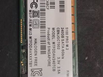 240gb sata M.2 ssd