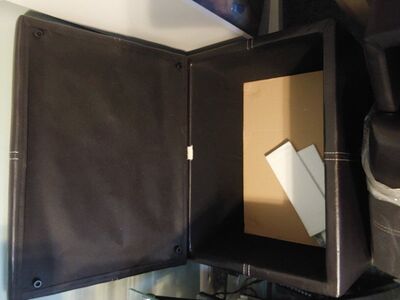 Brown Leather Chair for sale and a Ottoman