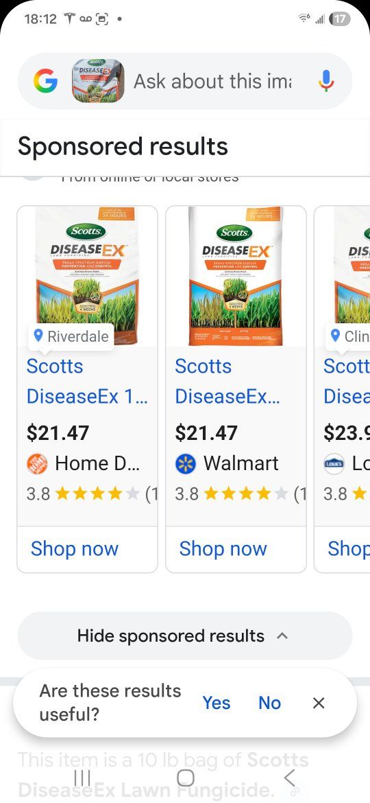 scotts lawn control Disease EX New