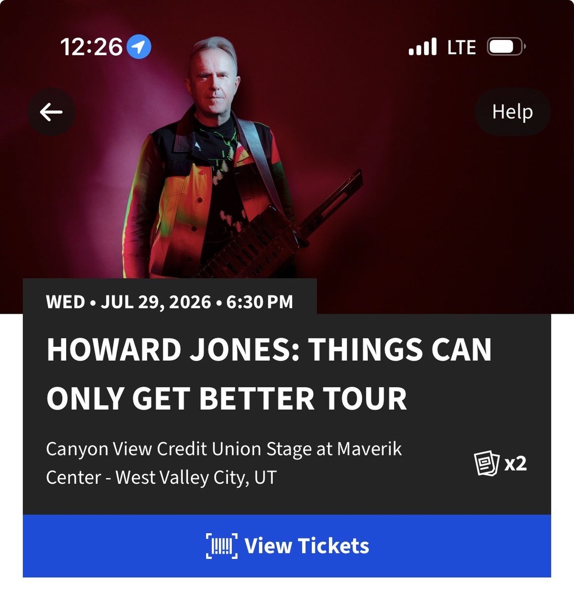 Howard Jones Tickets