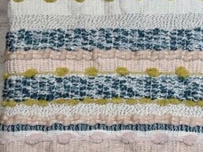 London Kaye Boho Woven Throw Blanket 50x60 Fringe