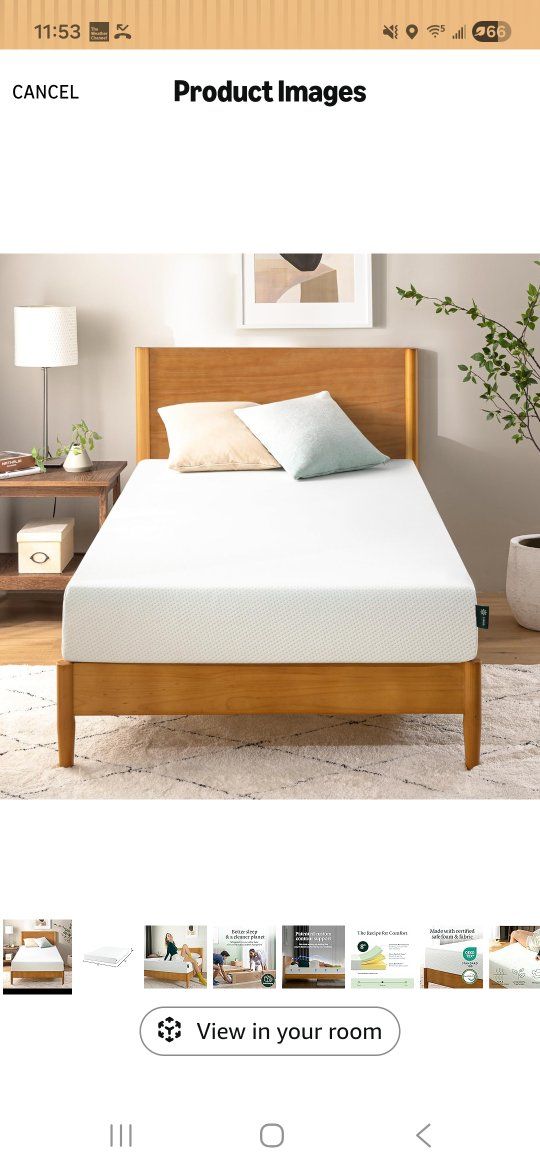 **Twin** Zinus 8" Memory Foam Mattress