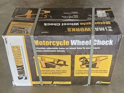 MaxxHaul Adjustable Motorcycle Wheel Chock Stand
