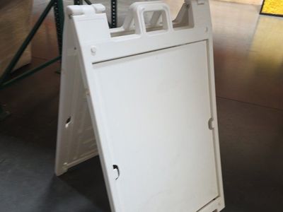 White Plastic A-Frame Sign Holder Display Board