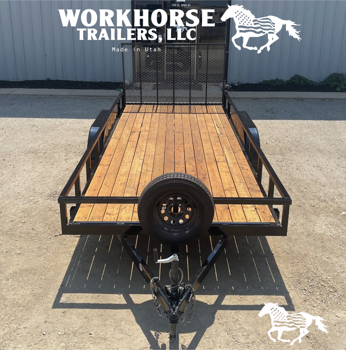 7x16' Workhorse Tandem Utility Trailer Base *SPARE TIRE INCLUDED*