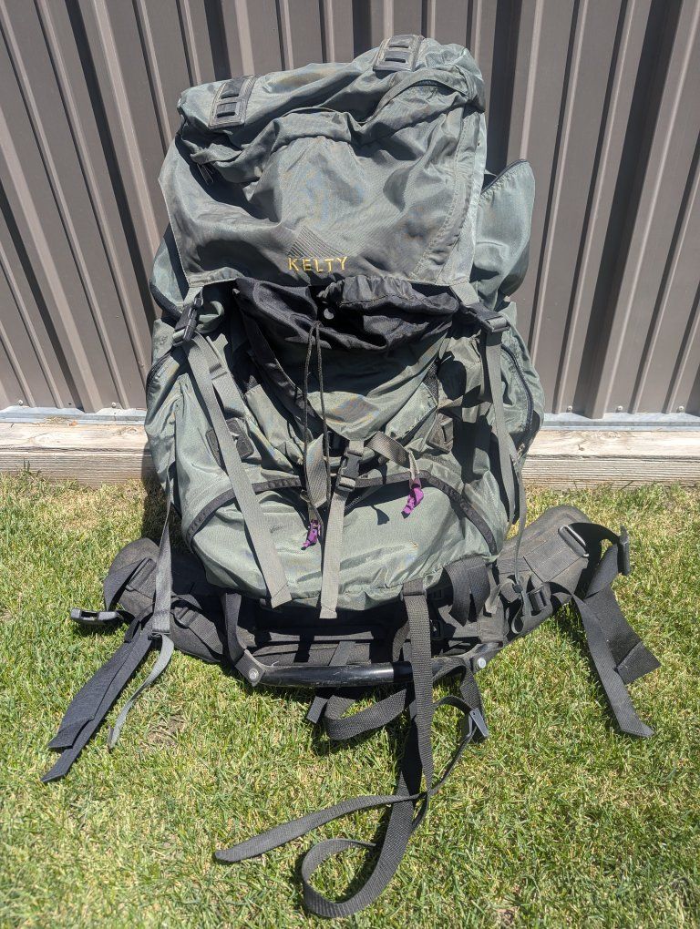 Kelty External Frame Backpack Green Hiking Camping Backpacking Gear